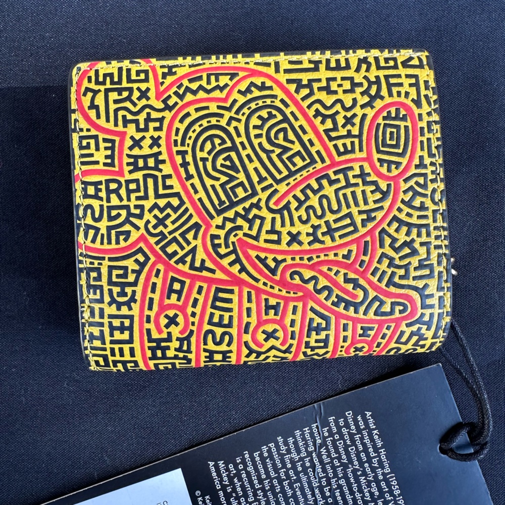 NWT COACH X KEITH HARING MICKEY MOUSE LEATHER WALLET - Picture 2 of 5